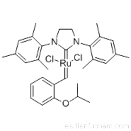 (1,3-BIS- (2,4,6-TRIMETHYLPHENYL) -2-IMIDAZOLIDINYLIDENE) DICHLORO (O-ISOPROPOXYPHENYLMETHYLENE) RUTHENIUM CAS 301224-40-8